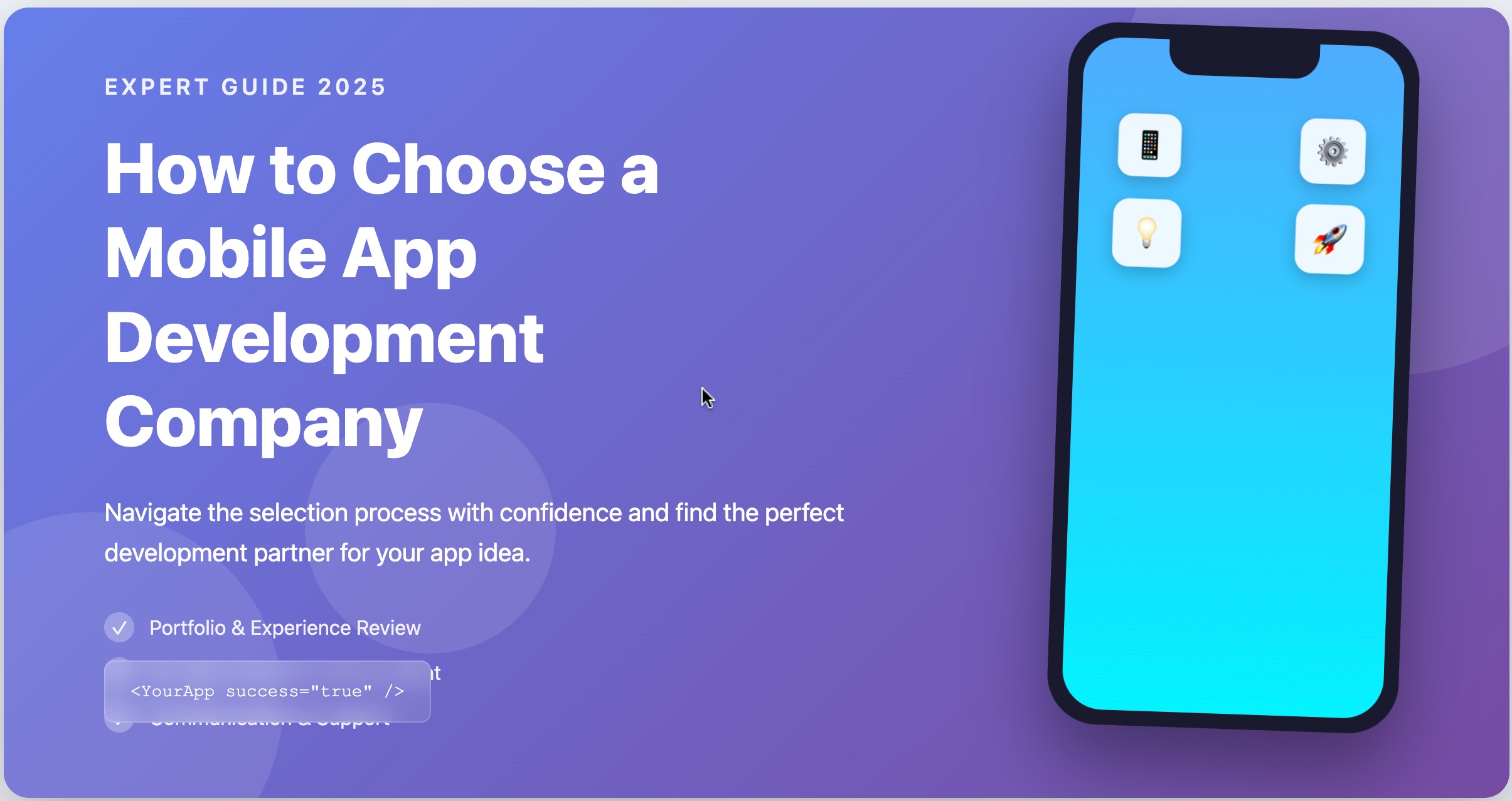 Choosing a mobile app development company